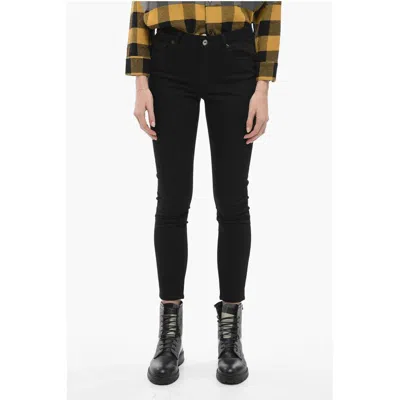 Woolrich Cotton Blend Skinny Fit Denims With Belt Loops Women's 13cm