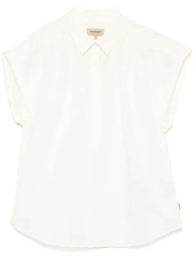 Woolrich Cotton Blouse In Neutrals