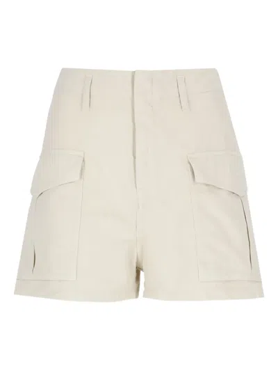 Woolrich Cotton Cargo Shorts In White