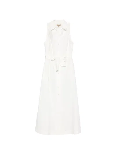 Woolrich Cotton Chemisier Dress In White