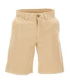 Woolrich Bermuda Shorts In Stretch Cotton In Nude