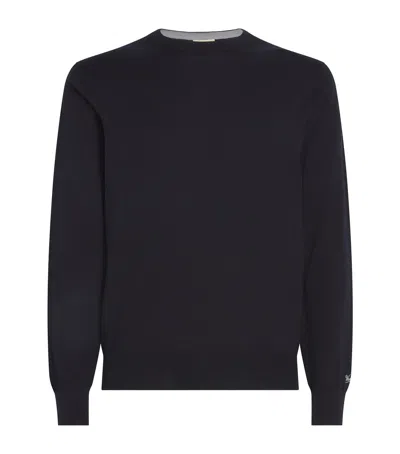 Woolrich Cotton Crew-neck Sweater In Blue
