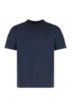 Woolrich Crew Neck Embroidered Logo T-shirt In Blue