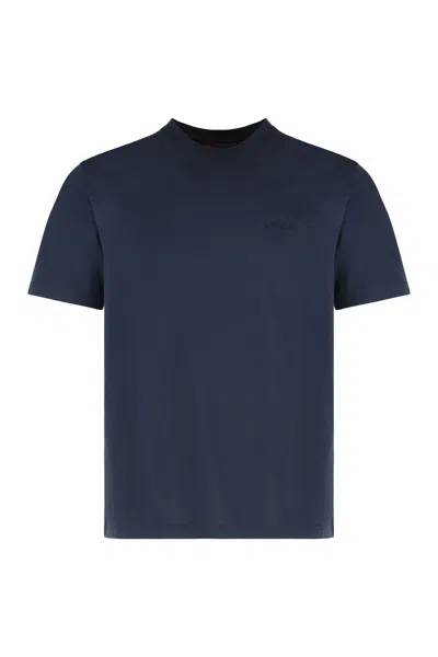 Woolrich Cotton Crew-neck T-shirt In Blue