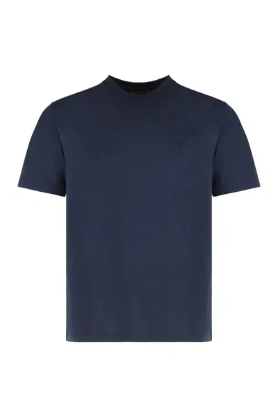 Woolrich Cotton Crew-neck T-shirt In Blue