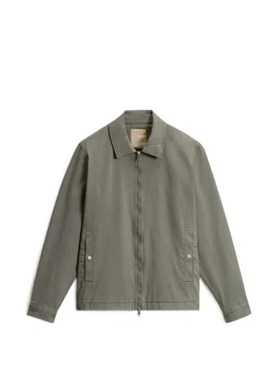 Woolrich Cotton Jacket In Gray