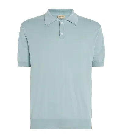 Woolrich Cotton Knitted Polo Shirt In Green