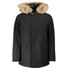 Woolrich Black Cotton Jacket In Black
