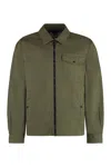 Woolrich Cotton Overshirt With Buttoned Cuffs And Pockets