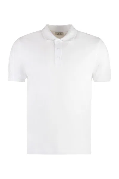 Woolrich Stretch Cotton Polo Shirt In White