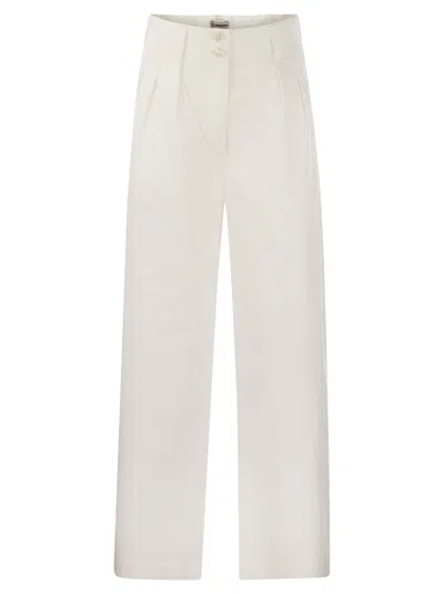 WOOLRICH WOOLRICH COTTON PLEATED TROUSERS