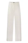 Woolrich Cotton Pleated Trousers In White