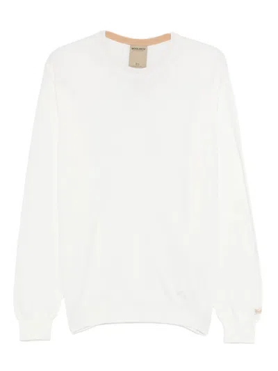 Woolrich Cotton Pullover Sweater For Men In White