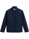 Woolrich Tailored Jacket With Long Sleeves And Pockets In 蓝色