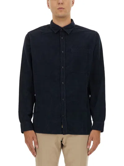 Woolrich Cotton Shirt In Blue