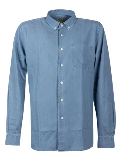 Woolrich Cotton Shirt In Blue