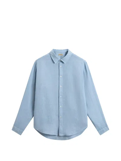 Woolrich Cotton Shirt In Blue