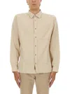 Woolrich Long-sleeve Cotton Casual Shirt With Classic Collar In Gold