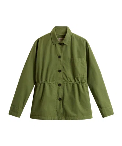 Woolrich Women's Cotton Shirt Jacket In Green