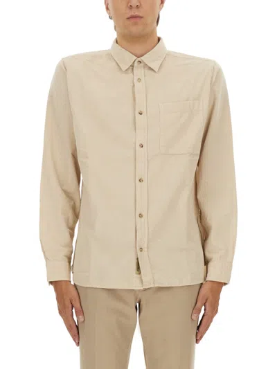 Woolrich Cotton Shirt In Sand