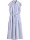 Woolrich Button-down Midi Dress With Fitted Waist And Flowing Skirt