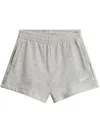 Woolrich Heathered Texture Elasticated Waistband Shorts In Gray