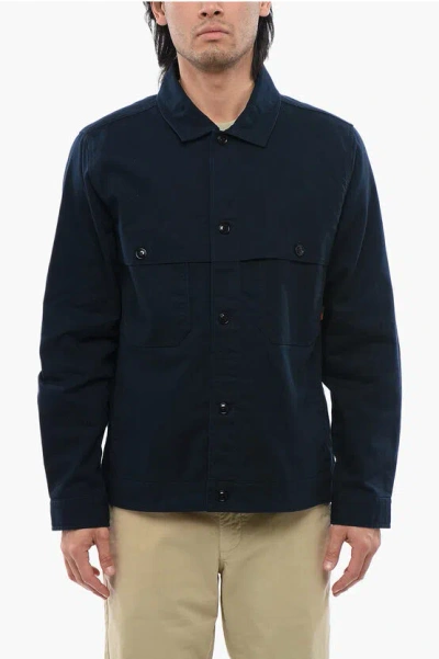 WOOLRICH COTTON STAG SHIRT WITH BREAST POCKETS