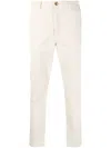 Woolrich Cotton Straight Leg Trousers In Neutrals