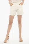 Woolrich Cotton Stretch Shorts In White
