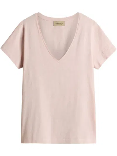 Woolrich Cotton T-shirt In Pink