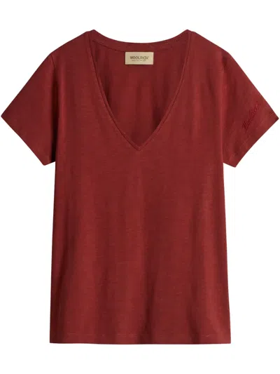 Woolrich Cotton T-shirt In Red