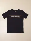 Woolrich Logo Printed T-shirt In Blue