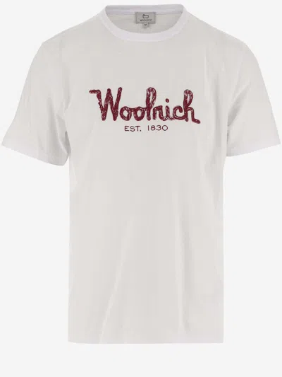 WOOLRICH COTTON T-SHIRT WITH LOGO