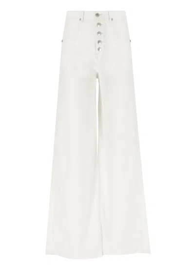 Woolrich Wide Leg Denim Jeans In White