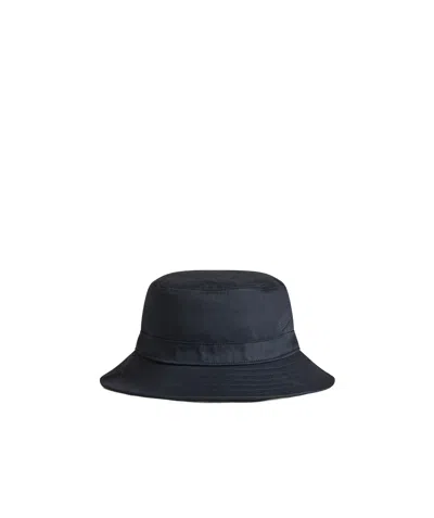Woolrich Cotton Twill Hat With Embroidered Logo In Melton Blue