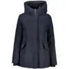 Woolrich Black Cotton Jacket In Blue