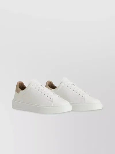WOOLRICH COURT SNEAKERS WITH CONTRAST HEEL TAB