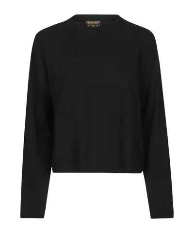 Woolrich Cozy Crew Neck Sweater In Black
