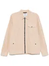 Woolrich Beige Jacket With Pockets And Zip Closure In Neutrals