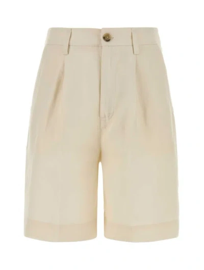 Woolrich Lyocell Linen Shorts In White