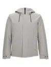 Woolrich Crestmont Hooded Zip-front Jacket In Gray
