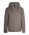 Woolrich Technical Fabric Crestmont Jacket With Adjustable Hood In Gray