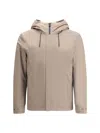 Woolrich Beige Polyester Shell Jacket In Sand