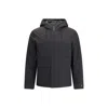 Woolrich Zippered Long-sleeved Casual Jacket In Black