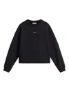 Woolrich Crew Neck Fleece Top In Black
