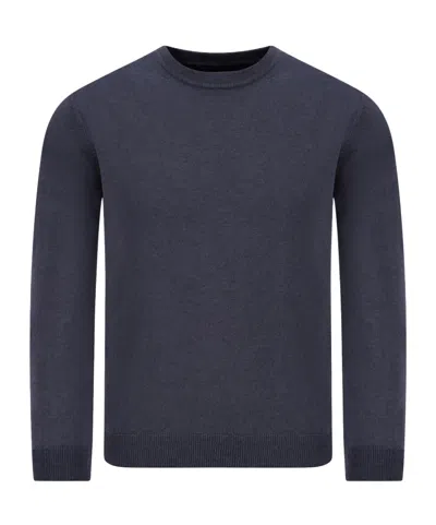Woolrich Crew Neck Knit Sweater In Blue