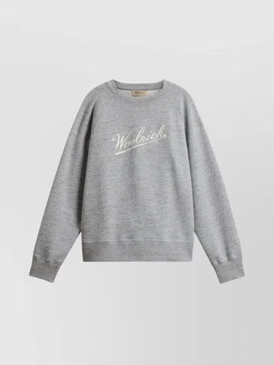 Woolrich Crew Neck Knitwear Sweatshirt In Gray