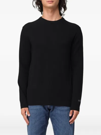Woolrich Crew-neck Lambswool Sweater In Black