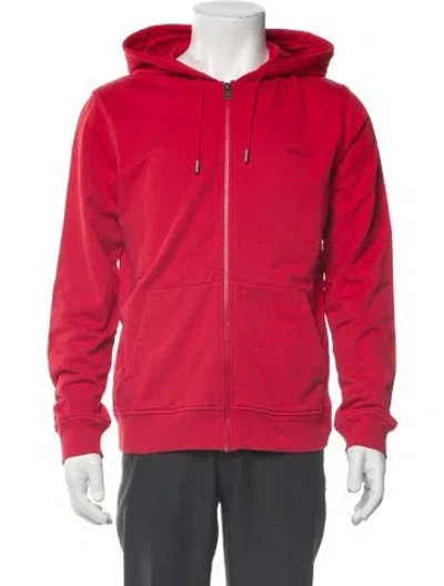 Pre-owned Woolrich Crew Neck Long Sleeve Cardigan W/ Tags In Red