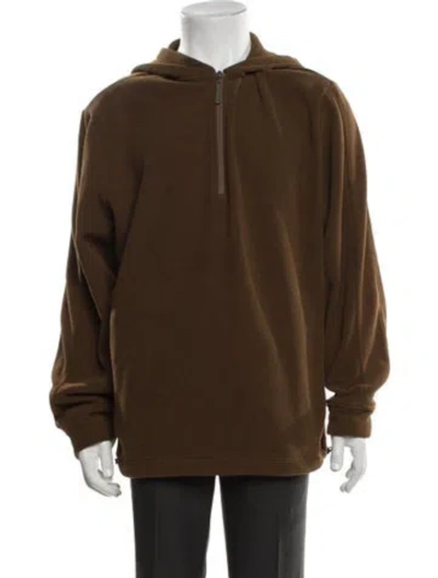 Pre-owned Woolrich Crew Neck Long Sleeve Hoodie In Brown